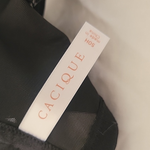 Cacique Size 50H Black Smooth Lightly Lined Balconette Underwire T-shirt Bra NEW - Picture 7 of 8